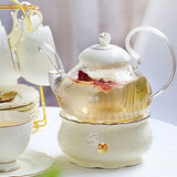 Théière en Verre et Porcelaine <br> avec Réchaud 600ml