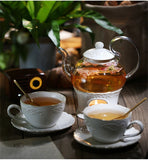 Théière en Verre et Porcelaine <br> avec Réchaud 600ml