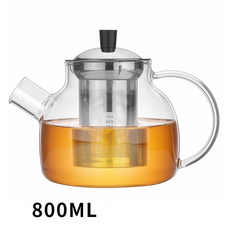 BOUILLOIRE ELECTRIQUE,750ml--Théière en verre borosilicaté avec filtre