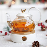 Théière en Verre et Porcelaine <br> avec Réchaud 600ml
