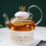 Théière en Verre et Porcelaine <br> avec Réchaud 600ml