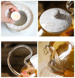 Théière en Verre et Porcelaine <br> avec Réchaud 600ml