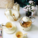 Théière en Verre et Porcelaine <br> avec Réchaud 600ml