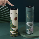 bouteille thermos isotherme avec affichage de la température