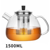 Théière en Verre avec Infuseur Inox <br> 800-1500ml