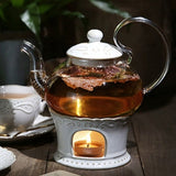 Théière en Verre et Porcelaine <br> avec Réchaud 600ml