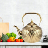 Théière Inox dorée
