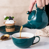 Théière et tasse assorties
