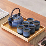 Théière et 6 Tasses assorties