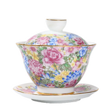Théière Chinoise <br> Gaiwan Fleur 140ml