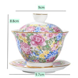 Théière Chinoise <br> Gaiwan Fleur 140ml