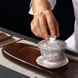 Théière Chinoise <br> Gaiwan Fleur 140ml