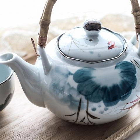 Service à Thé en Porcelaine <br> 4 tasses 700ml