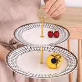 Plateau en Porcelaine Double Niveau