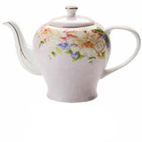 théière porcelaine rose à fleurs