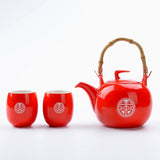 Théière en Porcelaine <br> Rouge 880ml