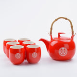 Théière en Porcelaine <br> Rouge 880ml
