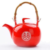 Théière en Porcelaine Rouge
