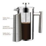 Théière à Piston en Inox <br> 350-1000ml
