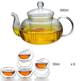 Théière en Verre <br> Avec Filtre en Verre 0.4 à 1L
