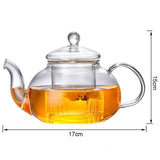Théière en Verre <br> Avec Filtre en Verre 0.4 à 1L