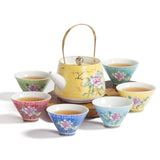 Service à Thé <br> Théière et Tasses Assorties 250ml