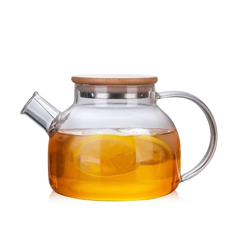 Théière fleur de thé verre borosilicate 500ml couvercle amovible