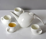 Service à Thé en Porcelaine Blanche