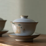 Théière Chinoise <br> Dehua Gaiwan Chat 160ml