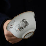 Théière Chinoise <br> Dehua Gaiwan Chat 160ml