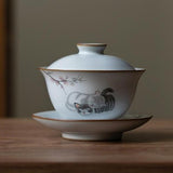 Théière Chinoise <br> Dehua Gaiwan Chat 160ml