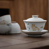 Théière Chinoise <br> Dehua Gaiwan Chat 160ml