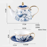 Théière en Porcelaine Anglaise <br> Fleurs 350ml