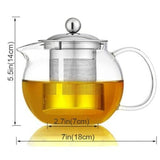 Théière en Verre et Inox <br> 650/950/1300ml