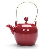 Théière Rouge en Porcelaine
