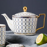 Théière en Porcelaine Bleu et Blanc