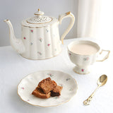 Service à Thé Porcelaine <br> Style Anglais 850ml