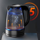 Bouilloire Electrique en Verre <br> Température Réglable 2L
