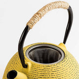 Théière en Fonte Jaune <br> Ronde 680ml