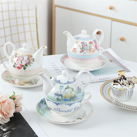 Théière Solitaire Porcelaine <br> Fleurs 400ml