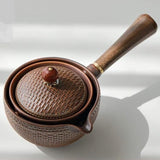 théière japonaise manche bois