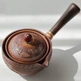 Théière avec manche en bois