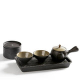 Service à Thé Japonais Céramique Noire