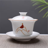 Théière en Porcelaine <br> Gaiwan Bone China 150ml