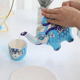 Théière en Porcelaine <br> Éléphant Bleue 800ml