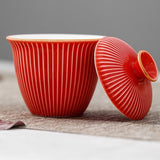 Gaiwan Porcelaine Rouge