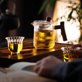 Théière en Verre Poignée Bois