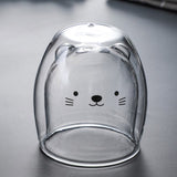 Tasse verre double paroi mignonne