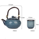 Théière en Céramique <br> avec 6 Tasses 700ml