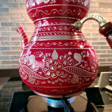Théière en Cuivre <br> pour Thé Turc 0.9/1.6L